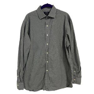 Polo Ralph Lauren Classic Fit Green White Check Long Sleeve Shirt‎ Size 16 1/2
